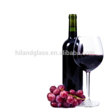 Handmade mouth blown clear wine glass