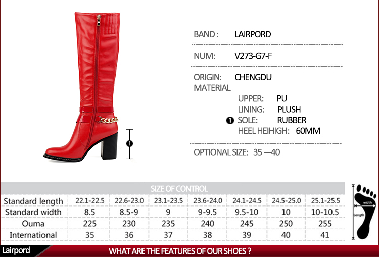 bolck heel red leather half women boots