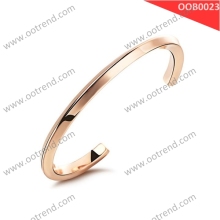 Unique design rose golden plated stainless steel women bangles