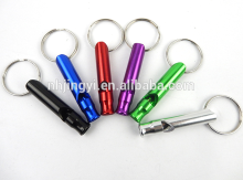 promotion creative mini Aluminum whistle key finder keychain