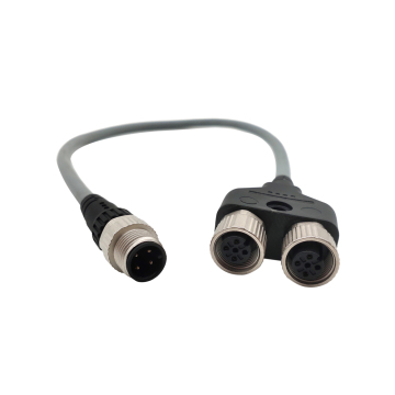 M12 Male to M12 Female Y Connector Cable