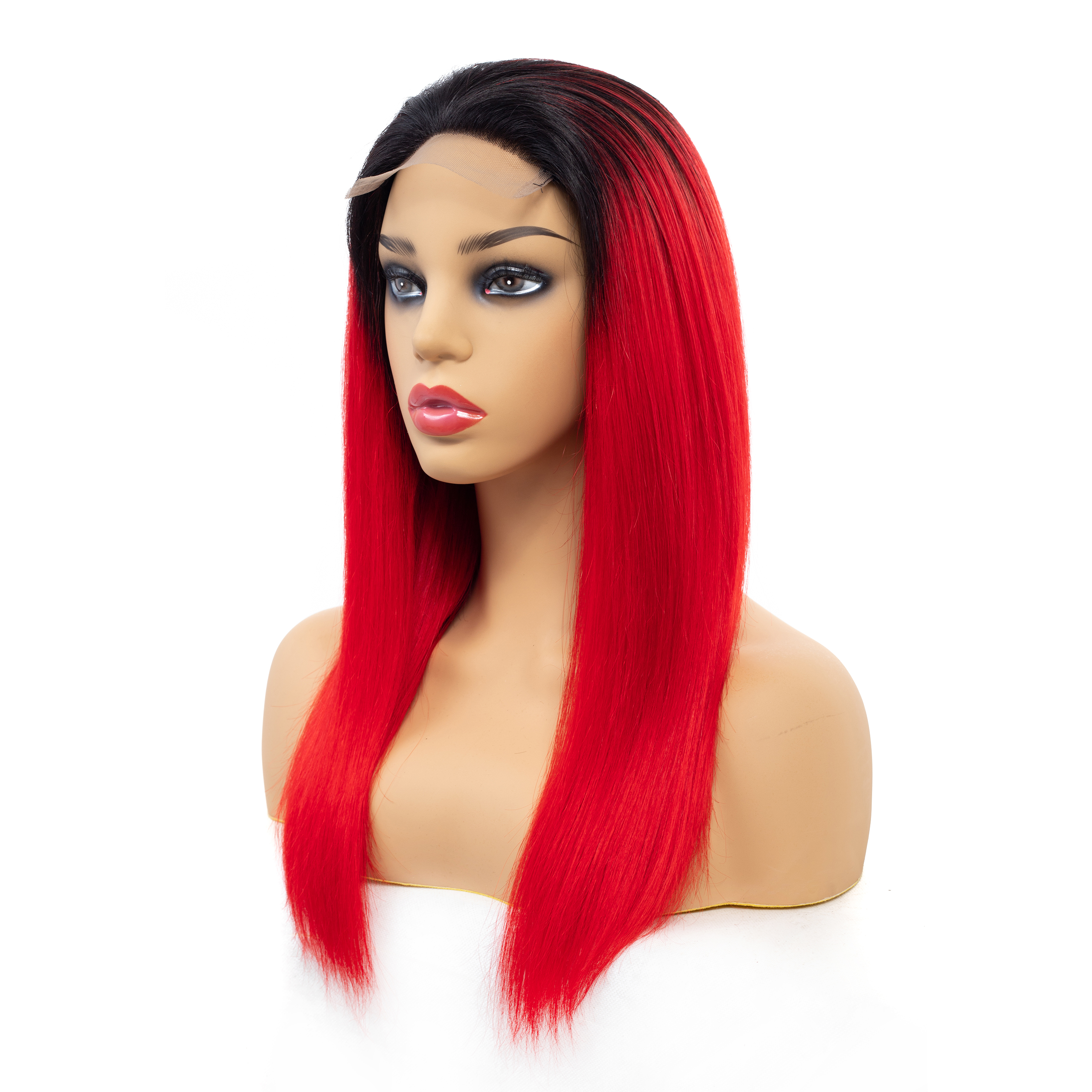 Brazilian Short Virgin Lace Front Colored Pink Human Hair Ombre Wig