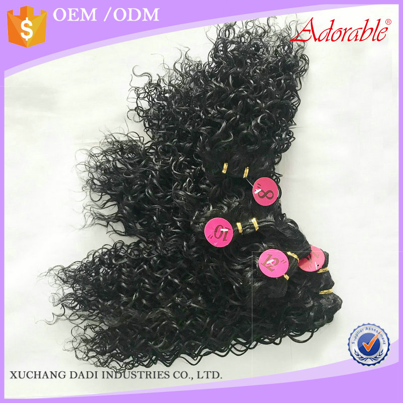 xuchang dadi hair factory yaki braiding hair quattro bebe curl 4pcs,small curly heat resistant fiber synthetic hair packing