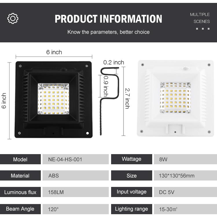 OKELI High quality solar power solar panel garden outdoor led solar wall lighting