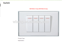 Switch Manufacturers Best Sale4 gang one way electric wall switch for home