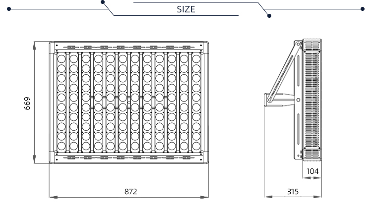 High Power Exterior Led Flood Outdoor Lighting 1000Watt Reflector Football Stadium Lighting