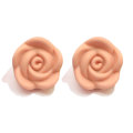 Kleurrijke Gemengde Matte Hars Rose Bloem Plaksteen Cabochon Met Geboorde Gaten Kunstmatige Rose Telefoon Case DIY Decor 22 MM