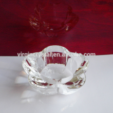 Wholesale flower Shape Design Crystal Tea light Candle Holders for wedding table centerpieces