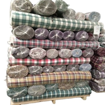 Stock Lots Flannel Check Fabric Brushed Yarn Dyed Tartan for School Uniform