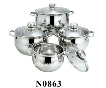 8pcs stainless steel apple shape cookware set