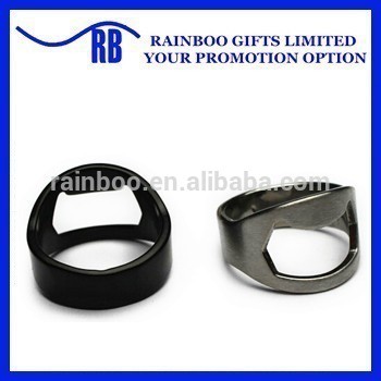 Hot selling good quality logo printed metal beer bottle opener ring for promotion