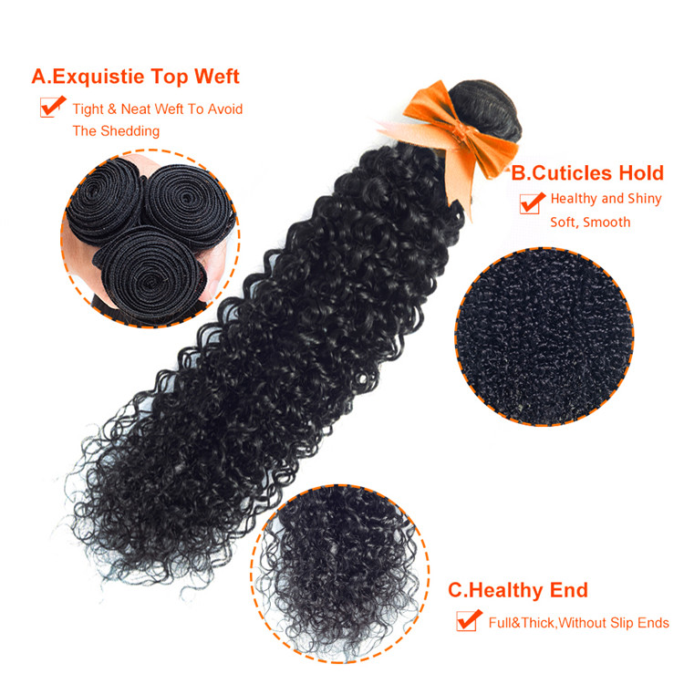 Wholesale Virgin Hair Vendors Grade 8A Raw Malaysian Virgin Curly Hair Bundles Natural Black Human Hair Extention