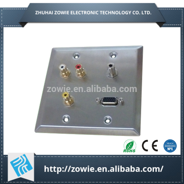 AV Stainless steel wall plate