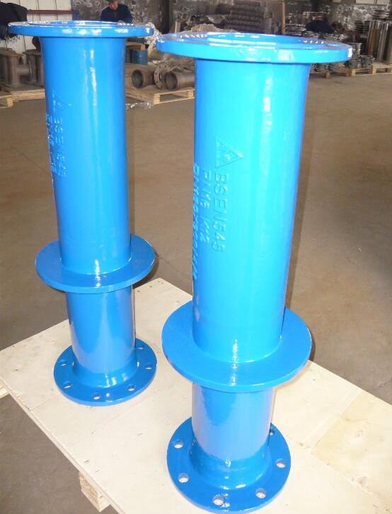 ductile iron flanged wall pipe with puddle flange