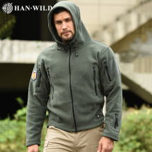 Wholesale Winter Men's Fleece Hooded Jackets for Outdoor Plus Size