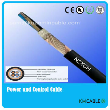 LSOH cable,N2XCH Cable,CE certificated,0.6/1 KV,copper conductor power cable