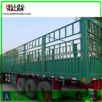 Stake Tri-axle Warehouse Fence Cargo Semi-trailer For Sale