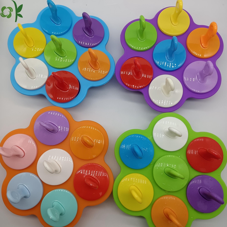 Hot Sale 7 Hole Silicone Ice Cream Mold