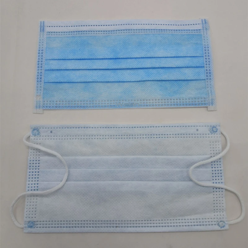 Non-Woven Dust Protective Hypoallergenic Earloop 3 Ply Face Mask Manufacture Disposable Face Mask