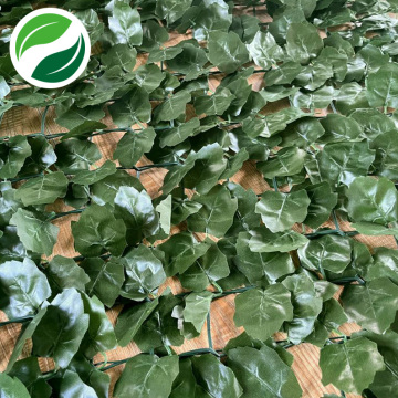 Simulated dark maple leaf extruded net