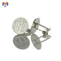 Boutons de manchette avec logo rond en relief sur mesure