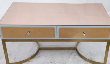 Glass mirror coffee table for hotel