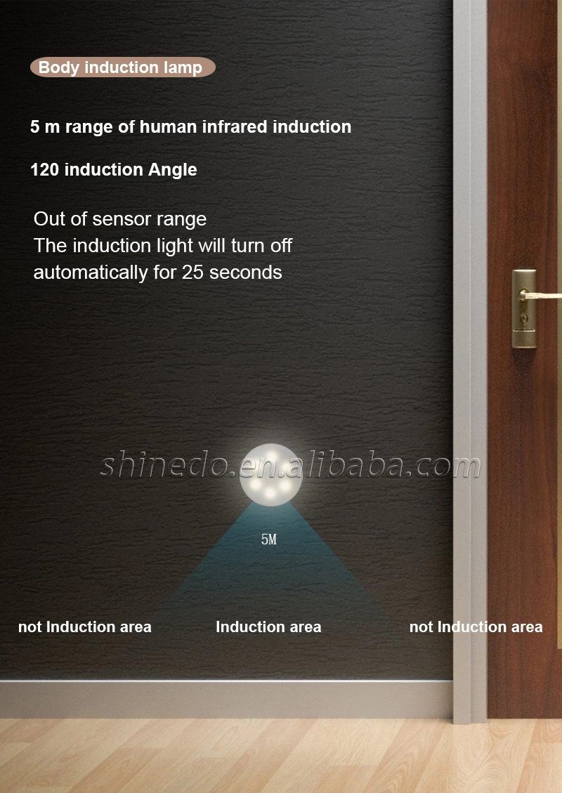 2020 Amazon Hot Sale USB Rechargeable Night House LED Wall Light Indoor Motion Sensor Light