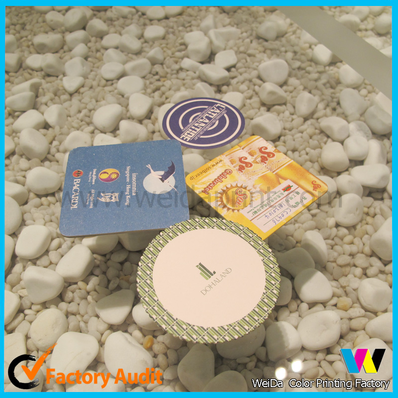Fashion Customized Logo Printed Absorbent Coasters for Promotion