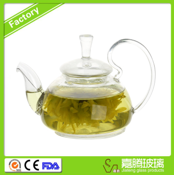 Glass Tea Pots/ Hot selling tea set handmade borosilicate glass tea pot