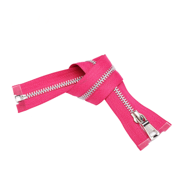 Durable Material Zip Metal Teeth Red Zipper