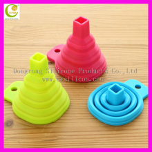 Novelty silicone folding funnel collapsible style gadget mini separatory funnel for household