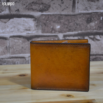 High quality vegetable tanned leather wallet leather wallet making machine