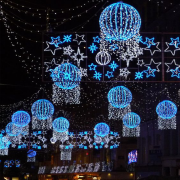 Large Lighted LED Christmas Balls for Shopping Mall Decorations
