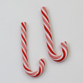 Kleurrijke Gestreepte Candy Cane Vormige Hars Cabochon DIY Spacer Voor Kinderen Kerstvakantie Decor Charms Sieraden Maken Winkel