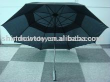 Double layer windproof golf umbrella/custom print umbrella