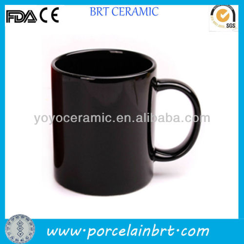 black ceramic mug