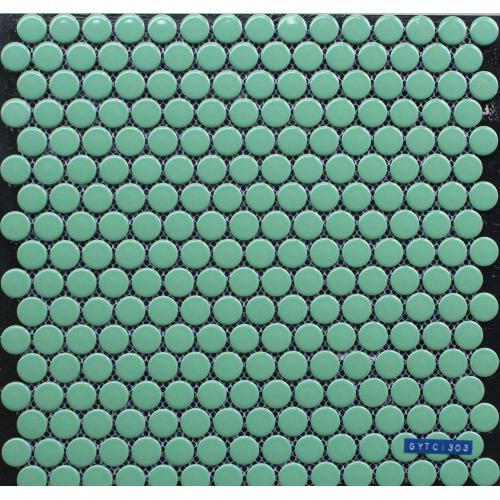 작고 둥근 모양 도자기 모자이크 타일