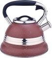 Rojo con diseño de acero inoxidable Whistling Tea Kettle