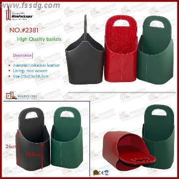 New Hight quality faux leathe baskets