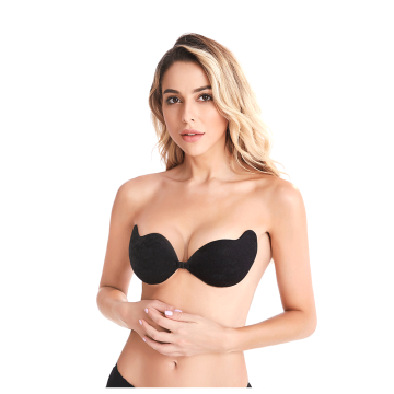 Reggiseno di pizzo senza spalline sexy senza schienale in silicone appiccicoso da donna