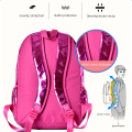 Bookbag Pink Fancy Glitter Holographic PU Backpack for Girls