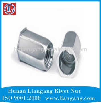 Low carbon steel M6 Hex blind rivet nut/rivet nut