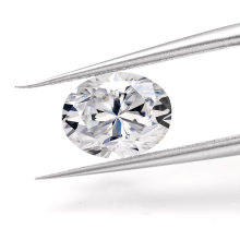 9×11mm White Moissanite Oval Belgian Cut