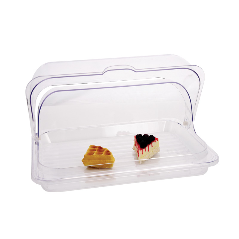 Deep Black Tray 45x35cm Polycarbonate Clear Tray 14x18 Inch Plastic Rectangular White Tray