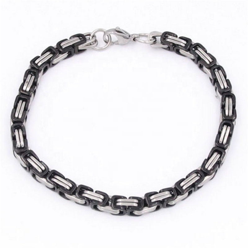 Yudan Custom Wholesale Stainless Steel Byzantine Chain Necklace