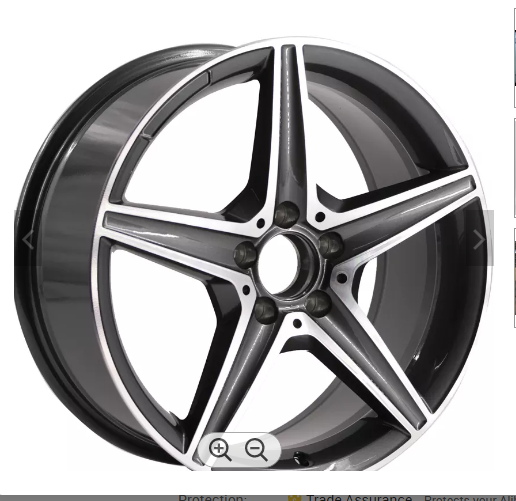 18x8.0 inch Milled Face 5 Spoke Gravity Casting Alloy Wheels Rims for Benz