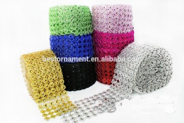 Diamond Flower Mesh Wrap Roll Crystal Rhinestone Sparkle Ribbon