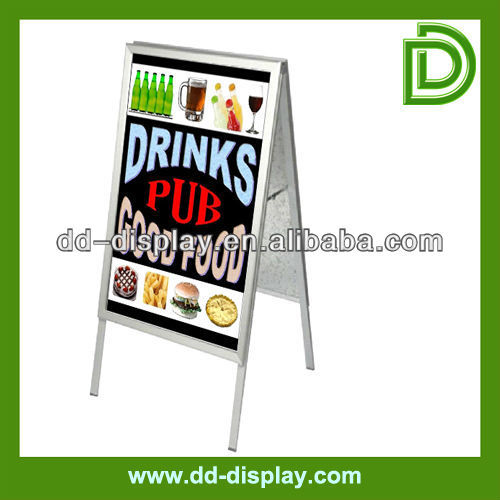 High quality advertising aluminum a board,snap poster stand