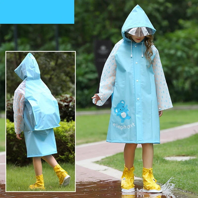 Wholesale Older Childrens/Boys/Girls Rain Jacket Cartoon Rain Suit Colorful Raincoat for Kids