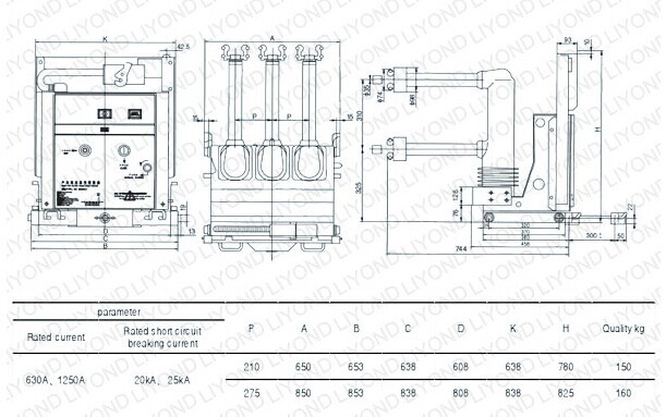 VS1-24 series Indoor High Voltage sf6 vacuum circuit breaker VCB breaker switch